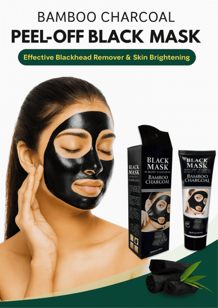 Bamboo Charcoal Peel-Off Mask – Blackhead Remover & Skin Brightening